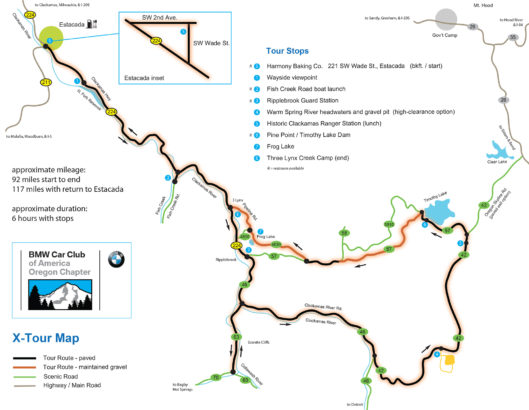 2015 X-Tour Map